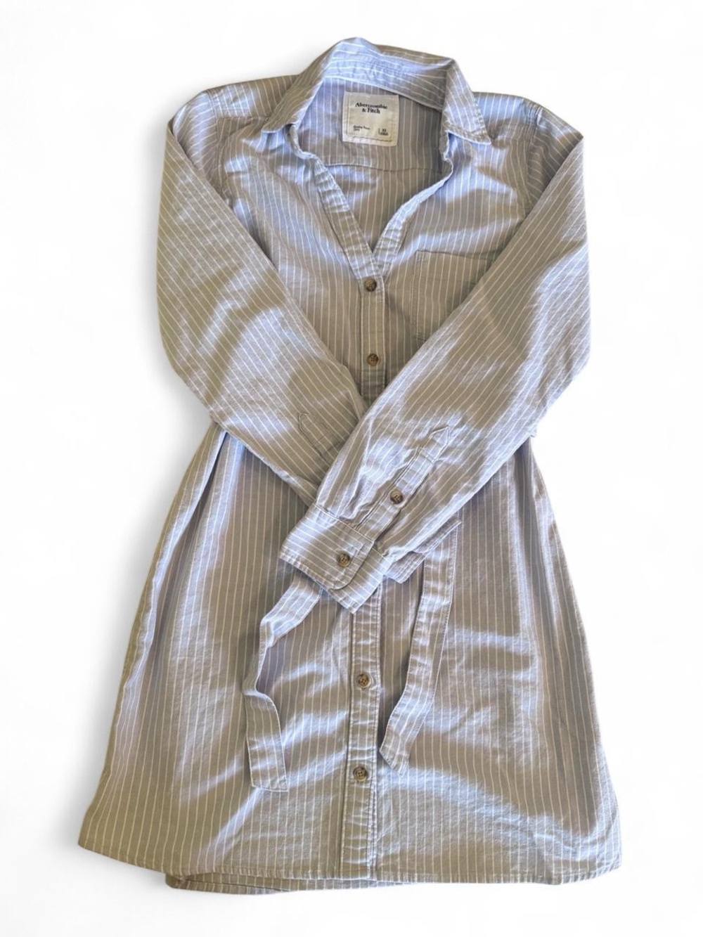 Abercrombie and Fitch Women’s Striped Shirt Dress with tie sz Xs